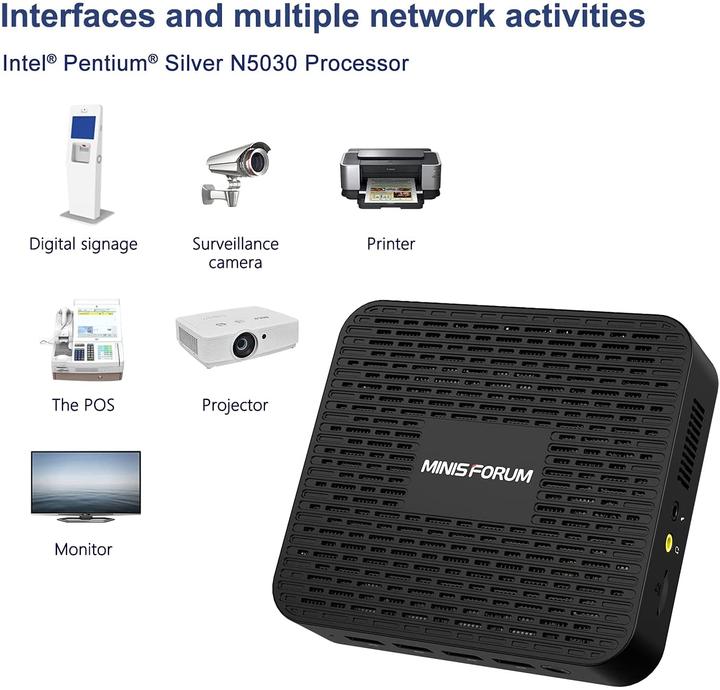 Produktbild Minisforum Mini PC GK50-256GB (Intel Celeron J4125, 8 GB, 256 GB, UHD Graphics 600, Intel UHD Graphics)