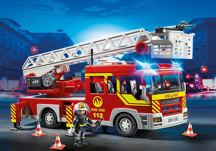 Image du produit Playmobil Véhicule échelle de pompier avec son et lumière (5362, Playmobil City Action)