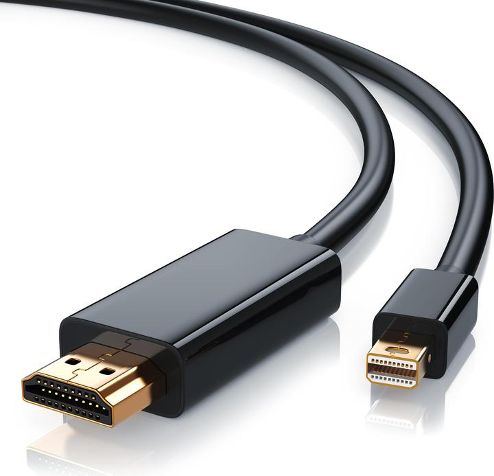 Produktbild CSL 4k Mini Displayport auf HDMI Kabel | Thunderbolt 1- und Thunderbolt 2 Ports | 4K Ultra HD 2160p (3 m, DisplayPort, HDMI)