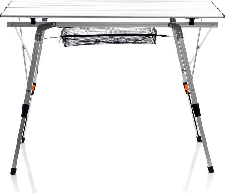 Actual product image Wiltec Foldable Camping Table Silver- 90x53cm Multi-purpose Folding Aluminium Table max. 30kg
