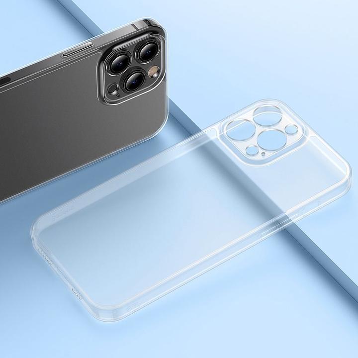 Produktbild Baseus frosted glass case cover for iphone 13 pro hard cover with gel frame black (arws001001) (Apple iPhone 13 Pro)