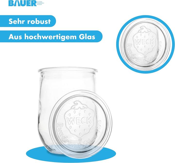 Immagine prodotto Flaschenbauer.de Set di 12 barattoli per conserve da 1 litro (12 pz., 1 l)