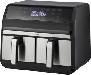 Inventum GF800HLD - Dubbele airfryer - Heteluchtfriteuse - Inhoud 2 x 4 litres - Zwart/RVS