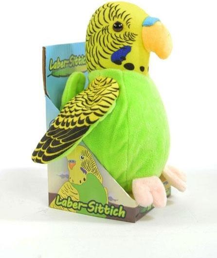 Image du produit Kögler Perruche parlante verte Labertier avec microphone, parle après (17 cm)