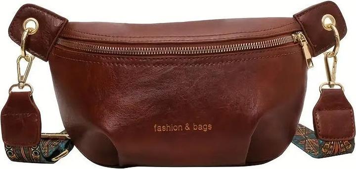 Only-Bags.Store Einfarbige Vintage-Brusttasche, Retro-Umhängetasche, lässige Damen-Hüfttasche und Gürteltasche