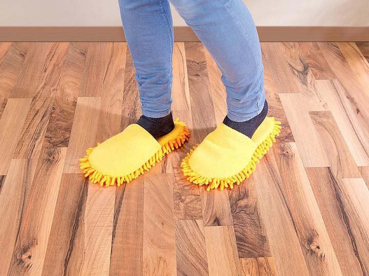 Image du produit Infactory Chaussons de nettoyage avec semelle microfibre nettoyante, taille 37-38 (37)