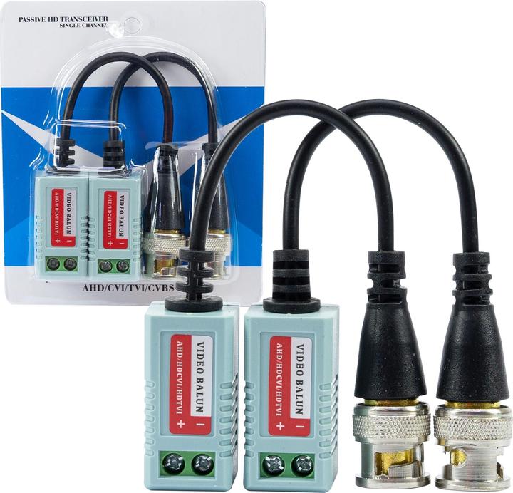 Produktbild PNI Satz mit 2 CCTV-Adaptern 201C Video Balun Passiver BNC auf 600 m Kabel für CAT5-Kabel