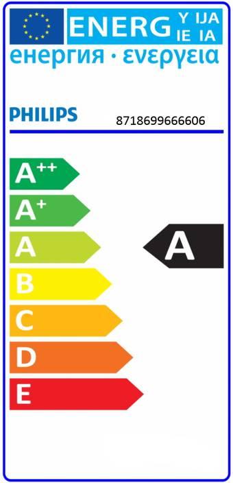 Energy Label Philips LED Lamp G200 6.5W (25W) WW D (E27, 6.50 W, 270 lm, 1 x, A)