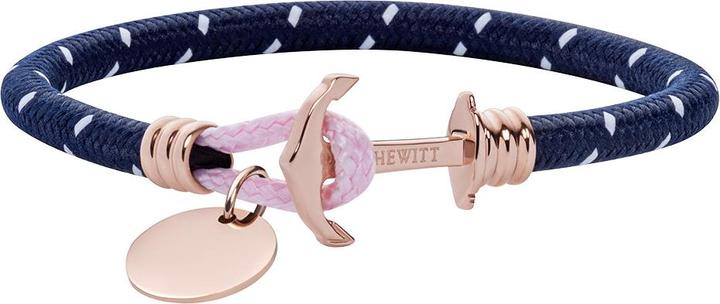 Produktbild Paul Hewitt Anchor Bracelet Phrep Lite Rose Gold Nylon Navy Blue White Light Pink S (17 cm, Edelstahl, Nylon)