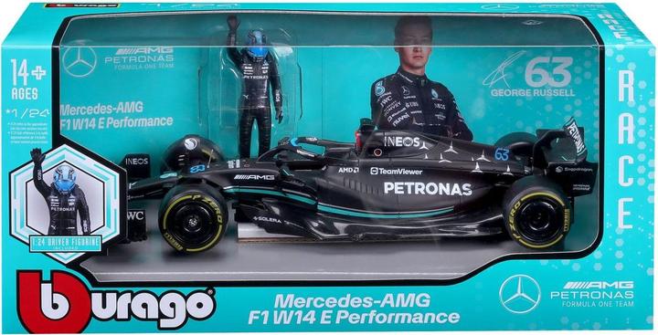 Image du produit Bburago Mercedes-AMG F1 W14 E Perf. 2023 avec figurine 1/24