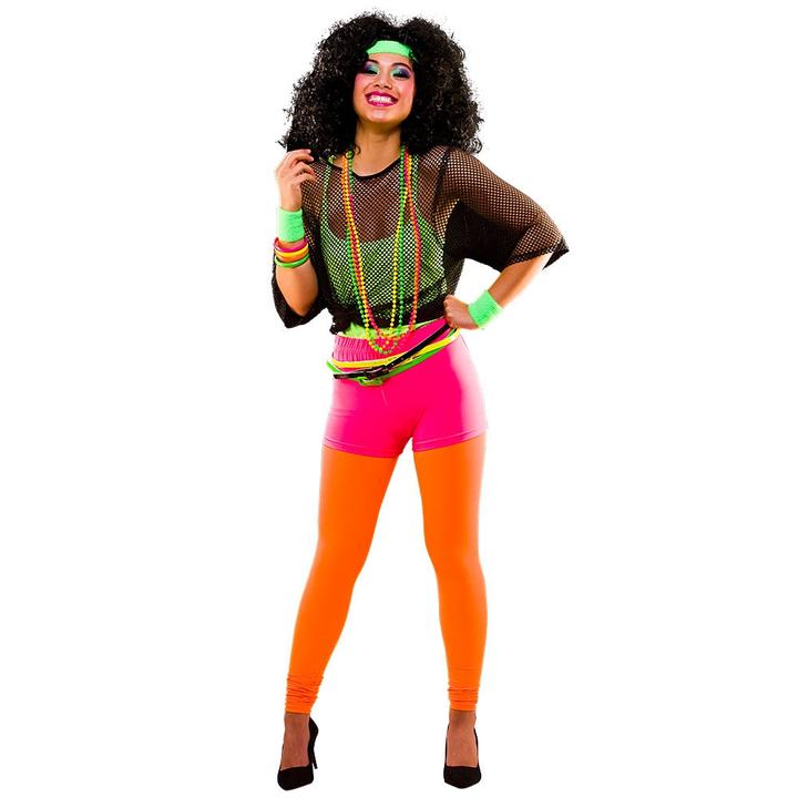 Immagine prodotto Wicked Costumes 80er Neon Orange Spaghetti Träger Shirt (M/L)