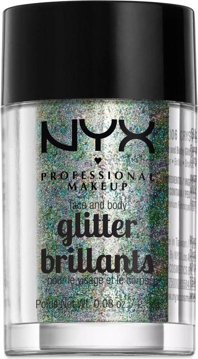 NYX Professional Make-Up Face and Body Glitter (Crystal, Highlighter, 2.50 g)