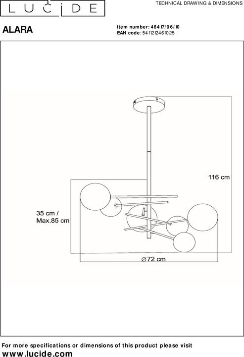 Produktbild Lucide Alara (G4, 900 lm)