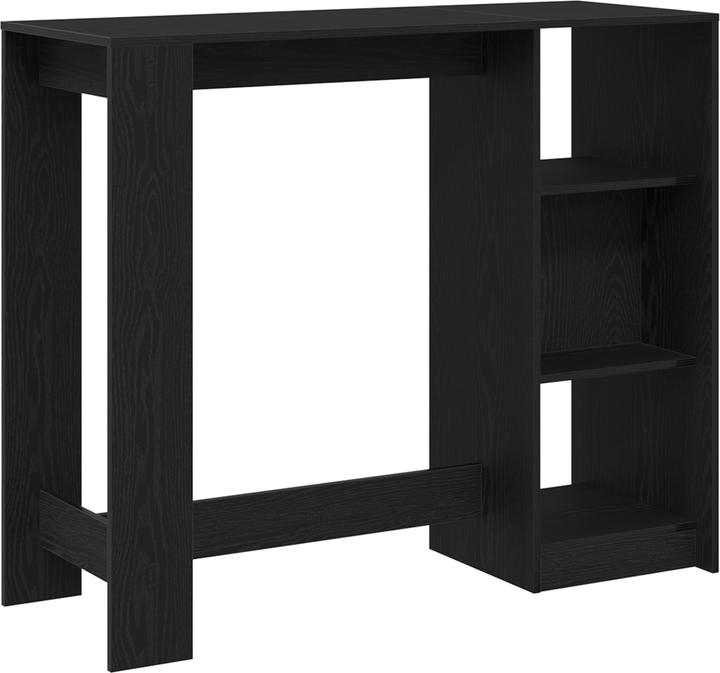 Produktbild VidaXL Bartisch mit Regal Schwarz Eiche 102,5x46x103,5 cm Hergestelltes Holz