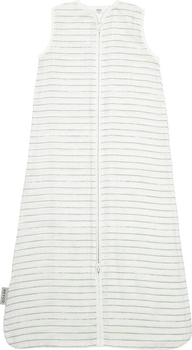 Image du produit Meyco Baby Stripe sac de couchage - mousseline - vert tendre - 110cm (110 cm)