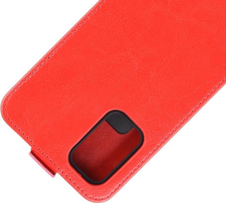 Actual product image Cover-Discount Galaxy S20 - Classic Leather Flip Case Vertical Red (Samsung Galaxy S20)