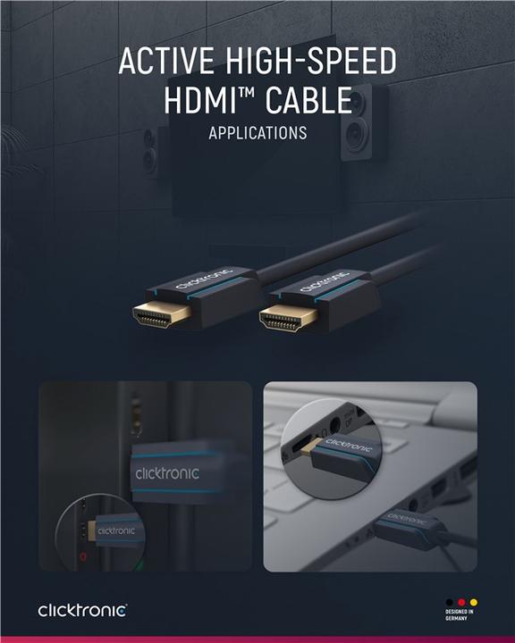 Produktbild clicktronic HDMI (Typ A) — HDMI (Typ A) (20 m, HDMI)