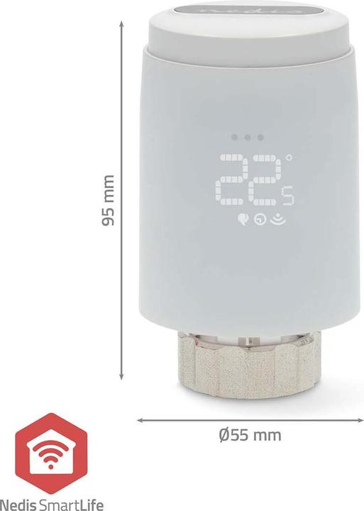 Produktbild Nedis SmartLife Heizkörpersteuerung | Zigbee 3.0 | Batteriebetrieben | LED | Android™ / IOS