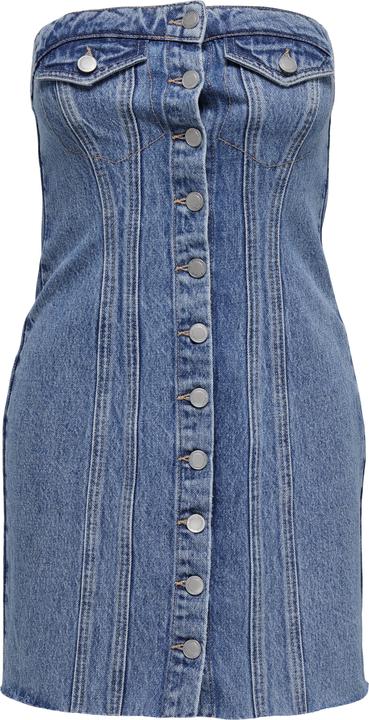Actual product image Only Tight-fitting strapless short dress denim dress (M)