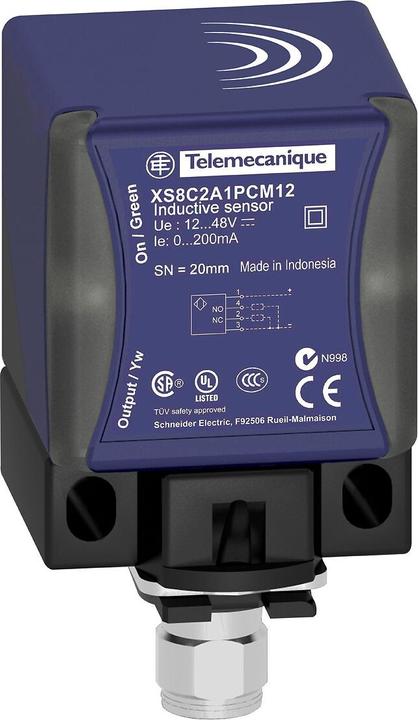 Produktbild TE Sensors Inductive sensor, Sr 40mm, PNP, M12 conn (Schalter)