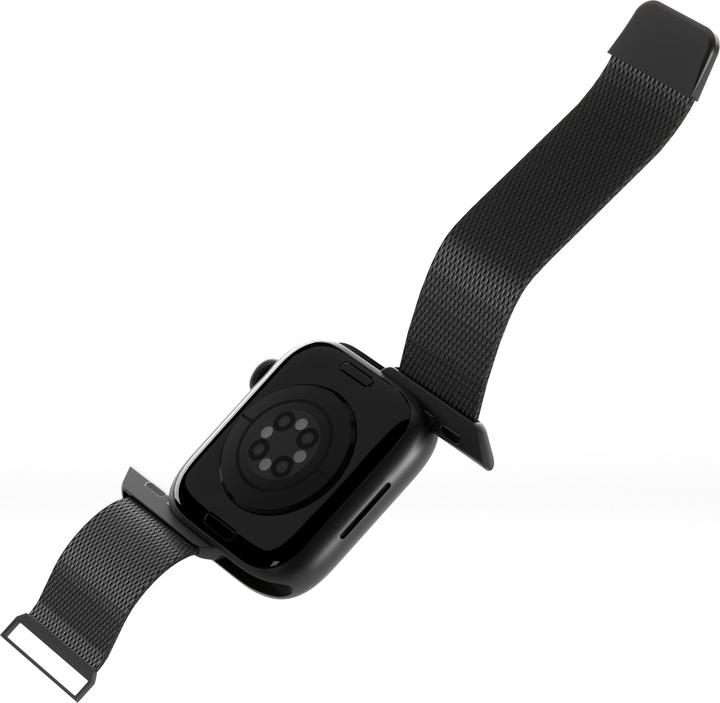 Actual product image Puro Milanese Magnetic Band - Pasek ze stali nierdzewnej do Apple Watch 42/44/45/49 mm (czarny) (42 mm, 44 mm, 45 mm, 49 mm, Stainless steel)