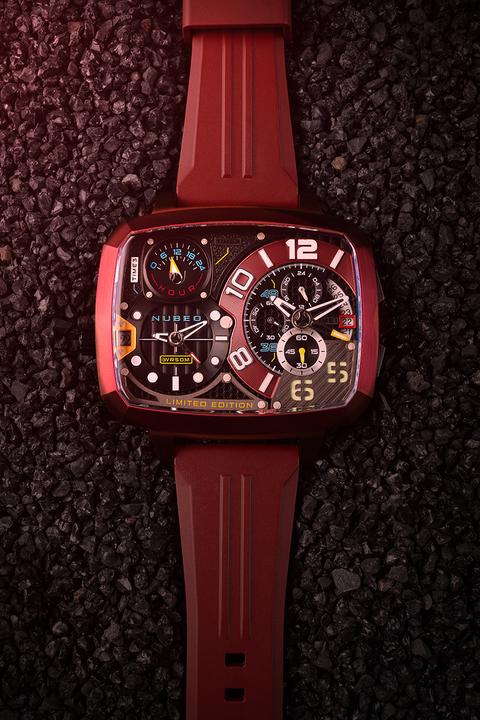 Produktbild Nubeo NB-6084-02 Herrenuhr Odyssey Triple Time-Zone Limited 58mm 5ATM (Chronograph)