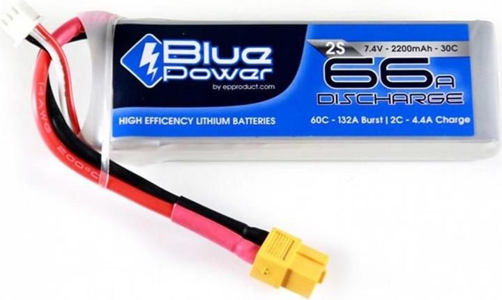 Actual product image EP BluePower LiPo Battery 7.4V 2200mAh 30C (7.40 V, 2200 mAh)
