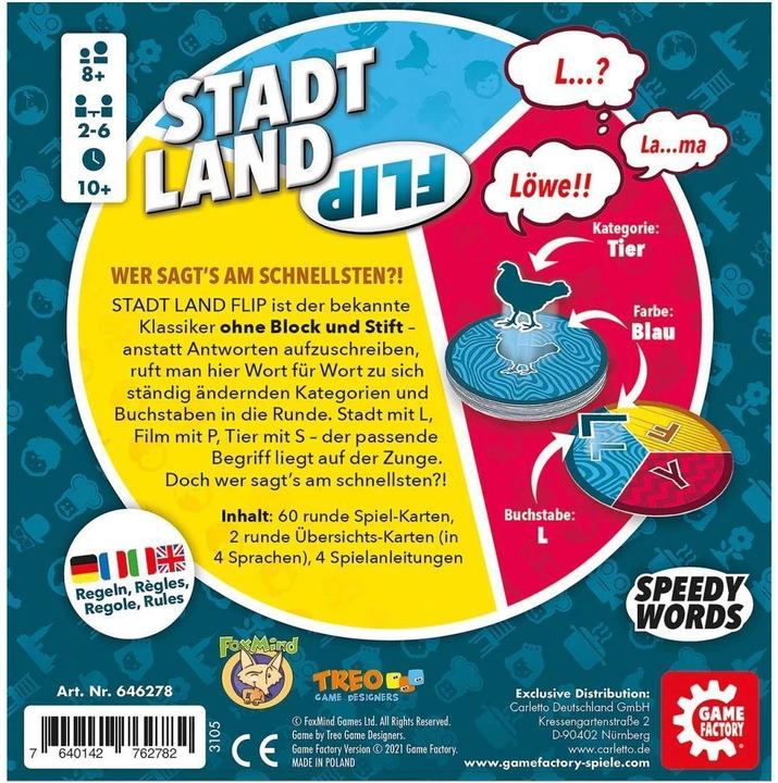 Produktbild Game Factory Stadt Land Flip (Deutsch)