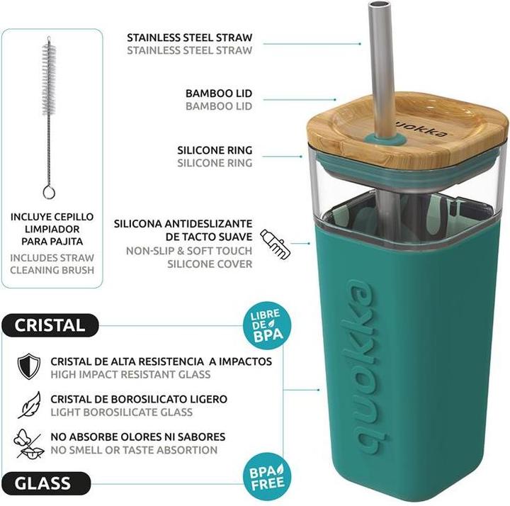 Image du produit Quokka Gobelet 'Liquid Cube Inner Tropical Flow' (cube liquide intérieur) (540 ml, 1 x)