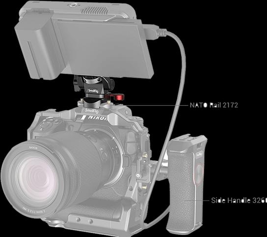 Actual product image SmallRig Swivel und Tilt Adjustable Monitor Mount mit NATO Clamp Mount (Monitor Accessories)