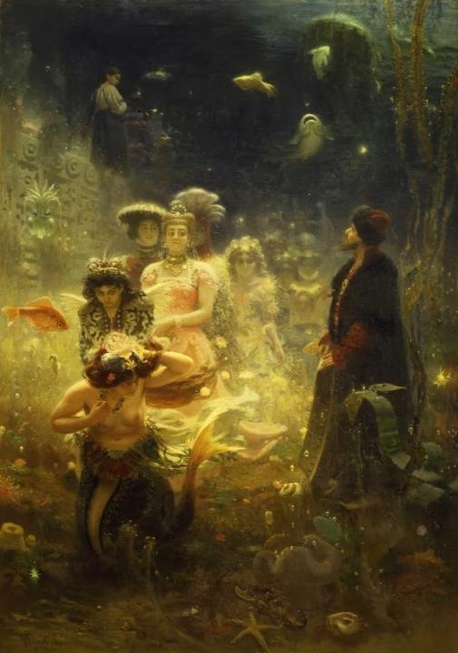Immagine prodotto DToys Puzzle 1000 pezzi Ilya Repin: Sadko nel regno sottomarino, 1876 (1000 pezzi)