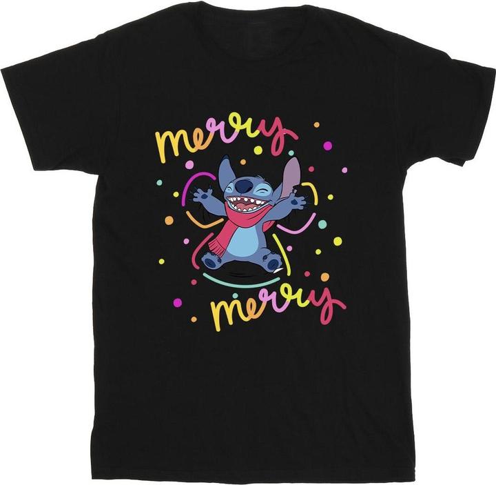 Immagine prodotto Disney Lilo & Stitch Merry Rainbow Maglietta Uomo (L)