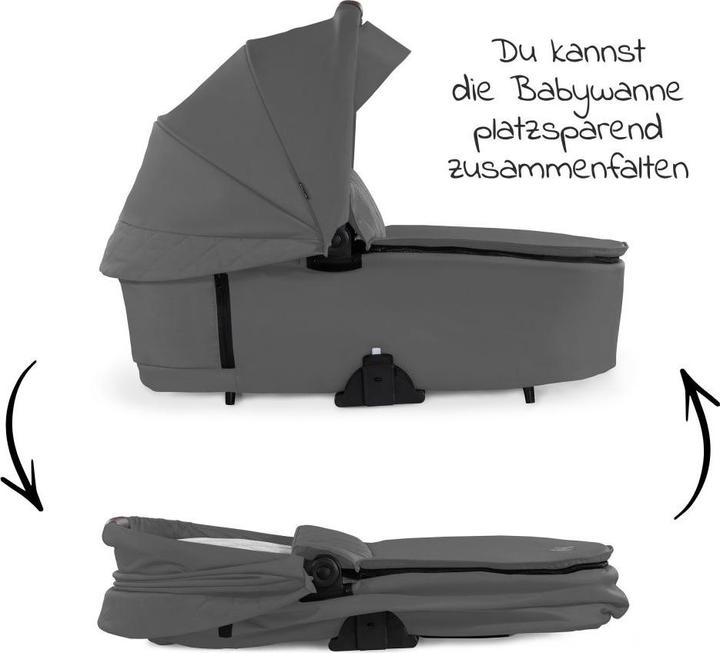 Produktbild Hauck Kombikinderwagen Kombi-Kinderwagen Walk N Care Set inkl. Babywanne