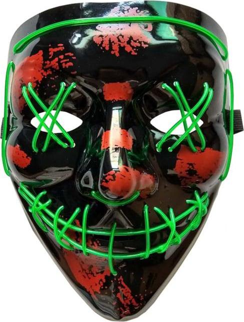 Produktbild PhoneLook Cosplay Maske The Purge Neon LED Gesichtsmaske Universalgrösse