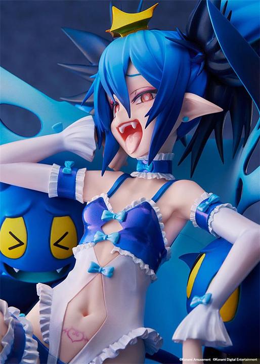 Actual product image Amakuni Bombergirl statuette PVC 1/7 Aqua Lewysia Aquablue Vampire Negligee Ver. 25 cm
