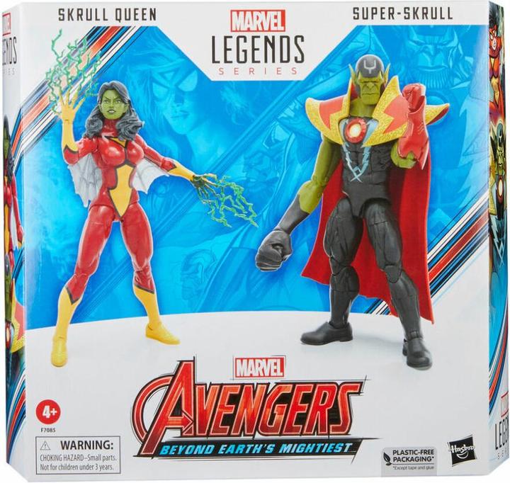 Actual product image Hasbro Avengers Marvel Legends figurines Skrull Queen & Super-Skrull 15 cm
