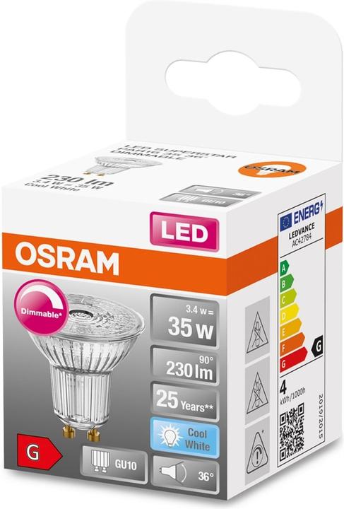 Actual product image Osram Superstar (GU10, 3.40 W, 230 lm, 1 x, G)