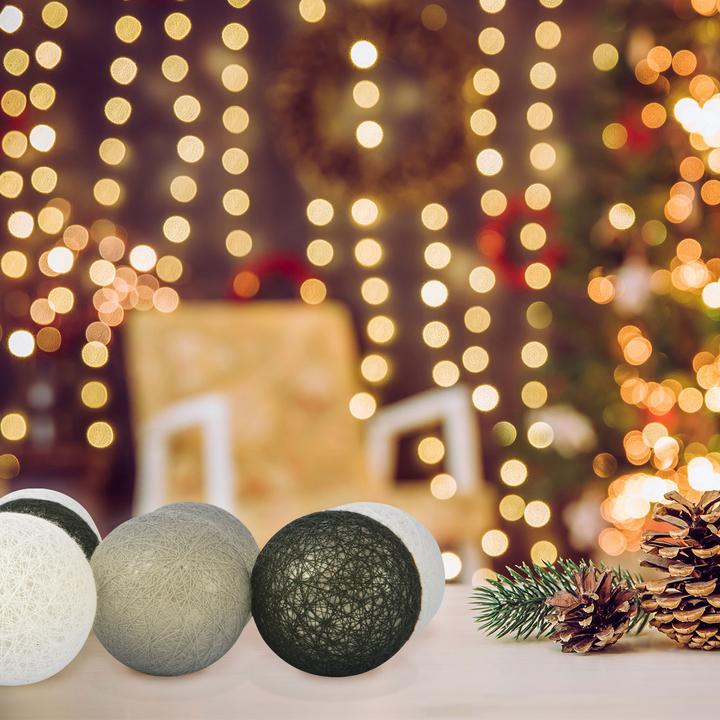 Actual product image Cepewa Lichterkette mit 10 Baumwoll-Lampions (3 m)