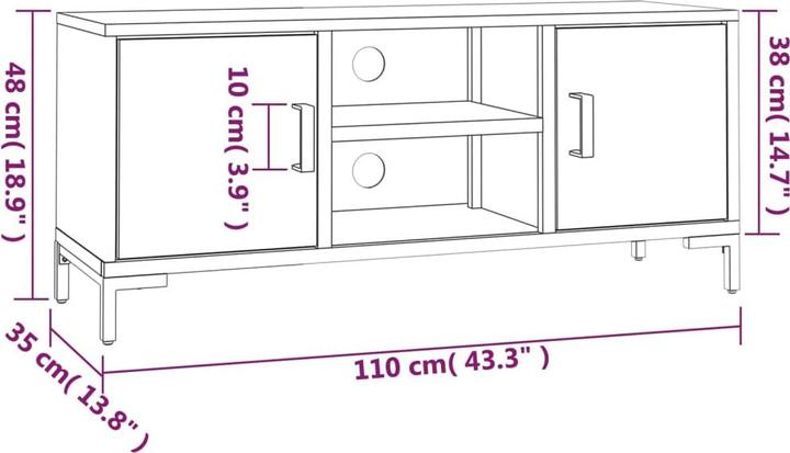 Produktbild VidaXL Nevaeh (110 x 35 x 48 cm)