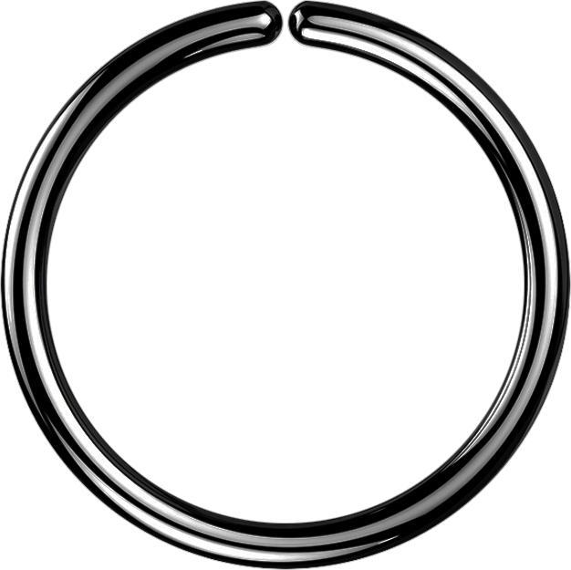 Produktbild Star Piercing Micro Piercing Ring schwarz (ohne Messing, Chirurgenstahl 316L)
