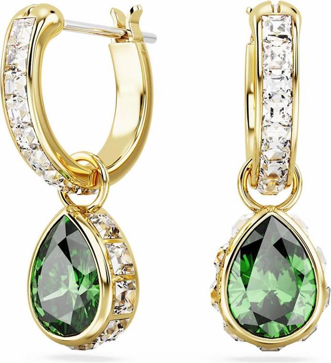 Swarovski Stilla Drop Ohrhänger Tropfenschliff Grün Gold (Swarovski Metall)