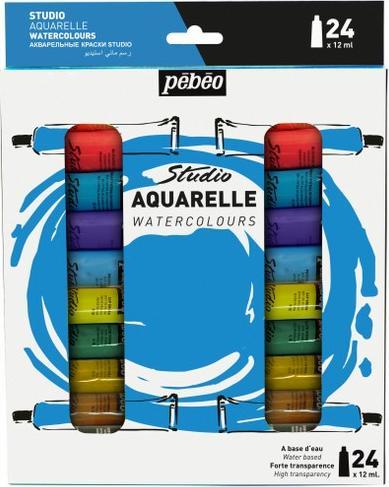 Actual product image Pebeo Fine Watercolour 24 tubes Set (12 ml)