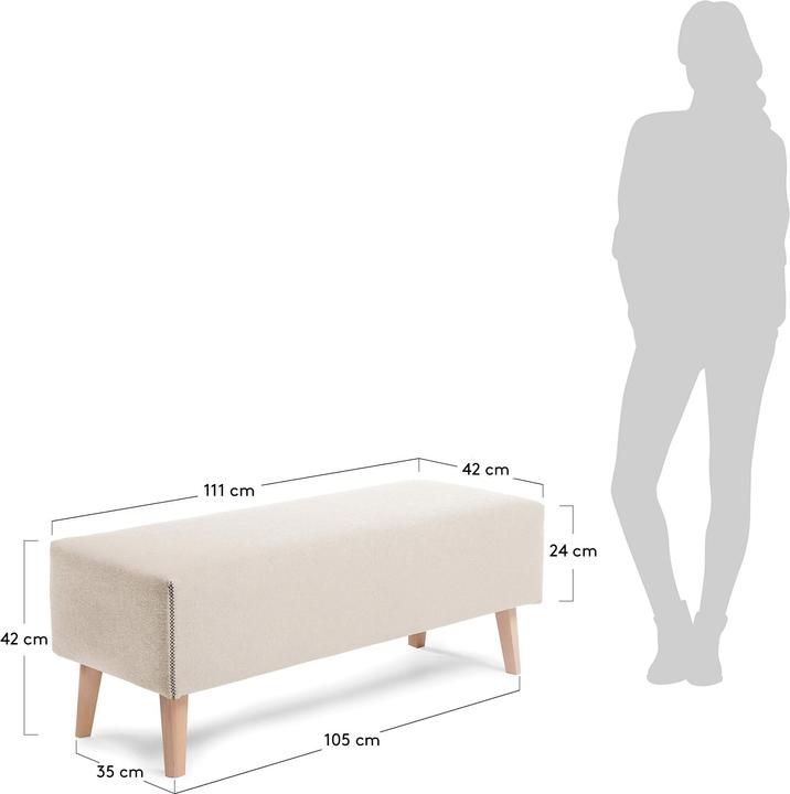 Image du produit Kave Home Housse de banc Dyla (111 cm)