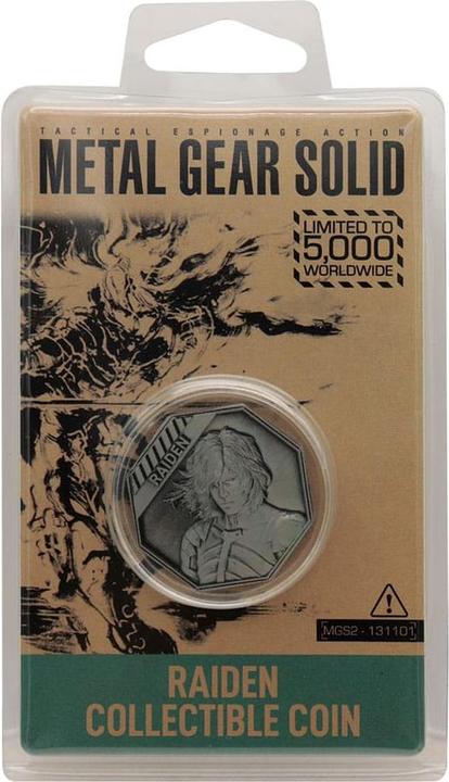 Actual product image Fanattik Metal Gear Solid 2 collector coin Raiden Limited Edition
