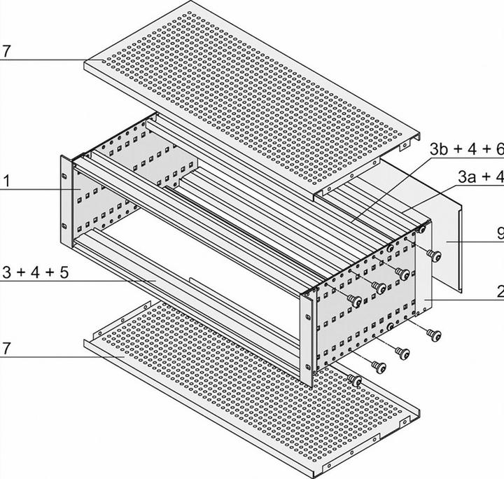 Image du produit Schroff Kit, blindé, "heavy", pour montage de carte-mère - BGTR PRO H 3HE 84TE