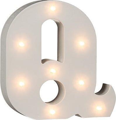 Immagine prodotto Geschenkidee Lettera "Q" in legno illuminata a LED
