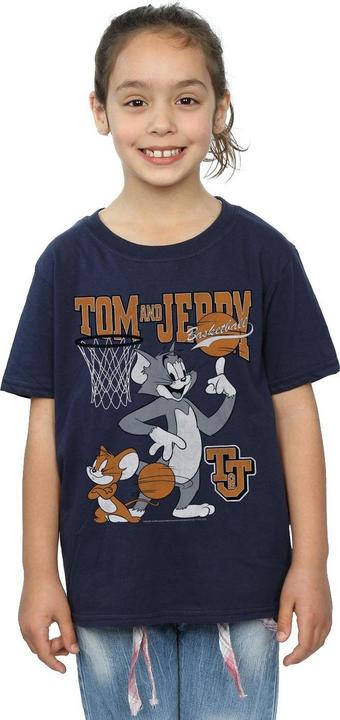 Actual product image Tom & Jerry Girls Spinning Basketball Cotton T-Shirt (116)