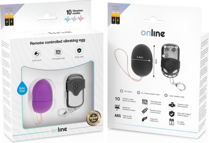 Actual product image Online Vibro egg with remote control, size S