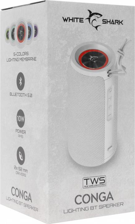 Actual product image White Shark Conga (6 h, Rechargeable battery operated)