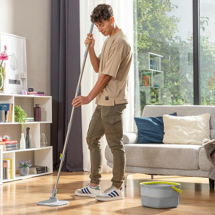 Produktbild InnovaGoods Selbstreinigender Drehmopp mit zweiteiligem Eimer Selimop (1 Stk.)